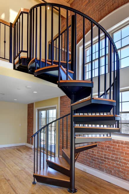 condo steel spiral stair