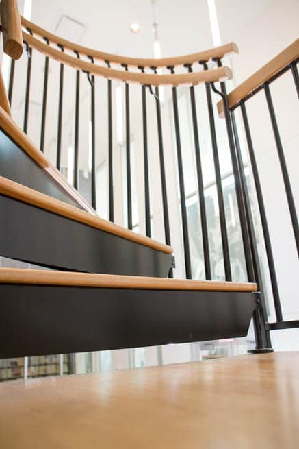 code compliant resting platforms interior office stair