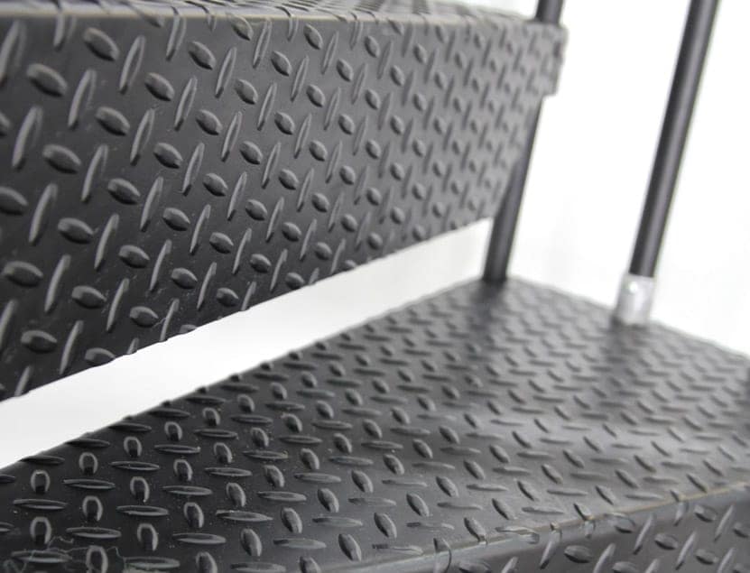 safe nonslip diamond plate garage steps