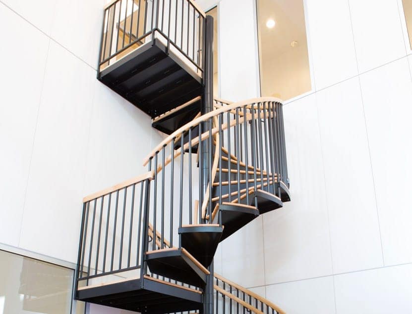 code compliant resting platforms interior office stair