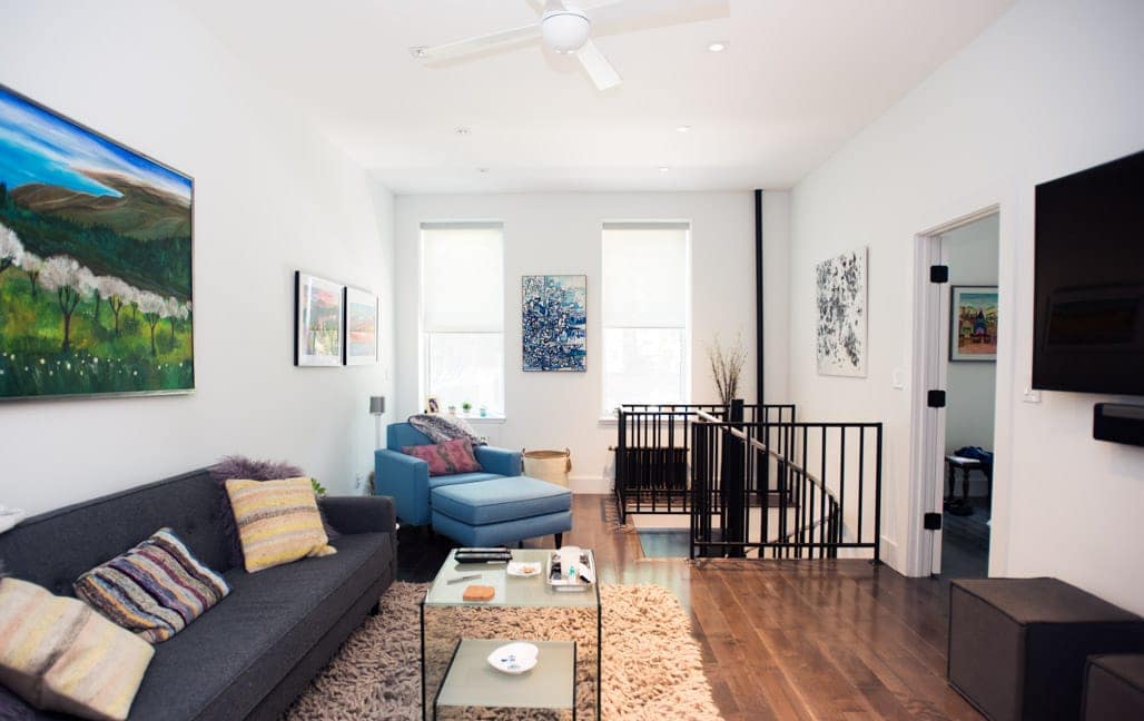 square well enclosure in living room
