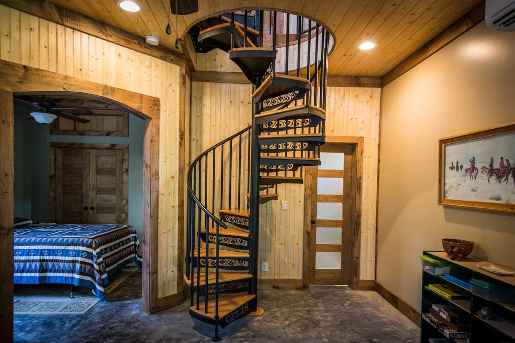 ivy stencil steel spiral staircase