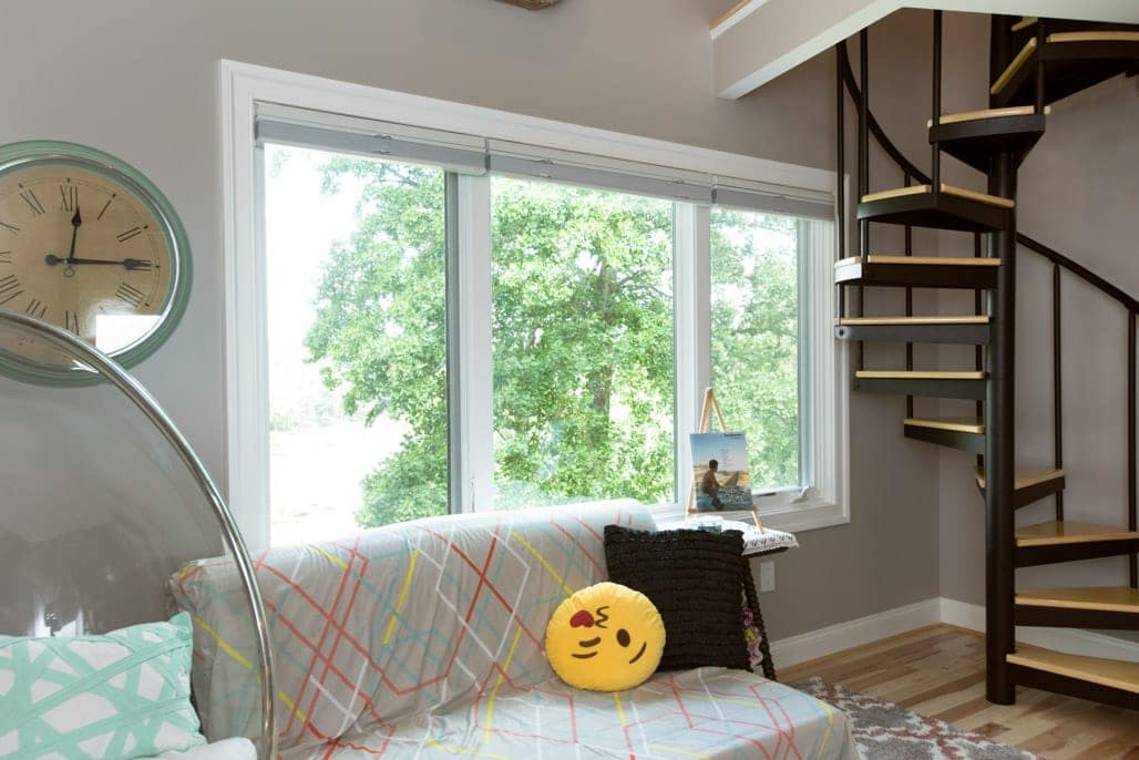 residential traditional steel spiral staircase
