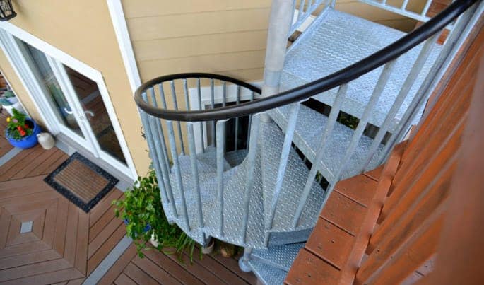 maintenance free galvanized spiral staircase