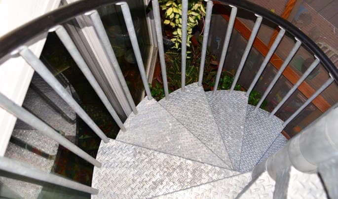 galvanized spiral staircase safety measures