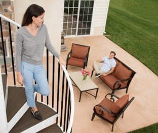 outdoor spiral staircase safety