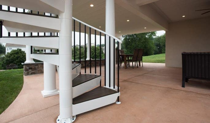 code compliant deck spiral staircase