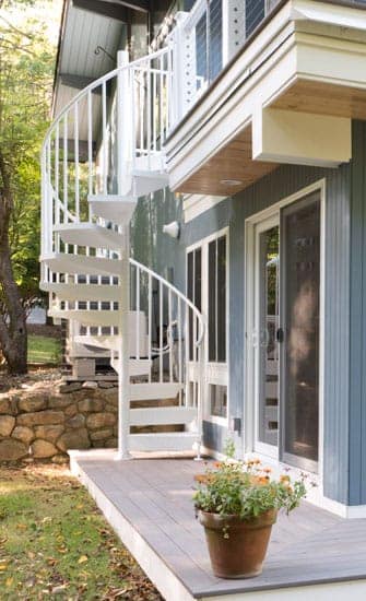 prefab aluminum spiral stairs