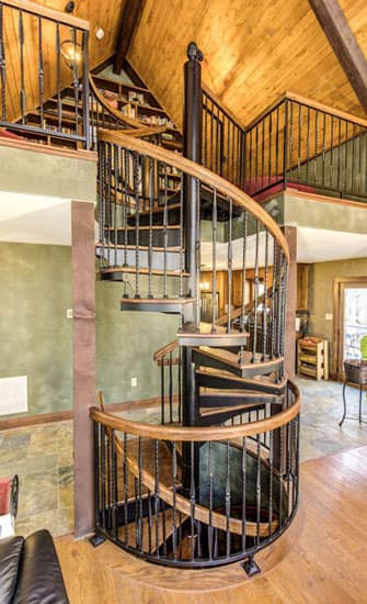 wrought iron spiral stairs