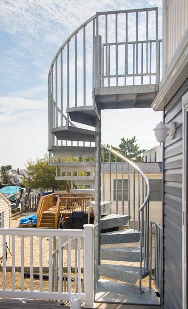 safety galvanized spiral staircases