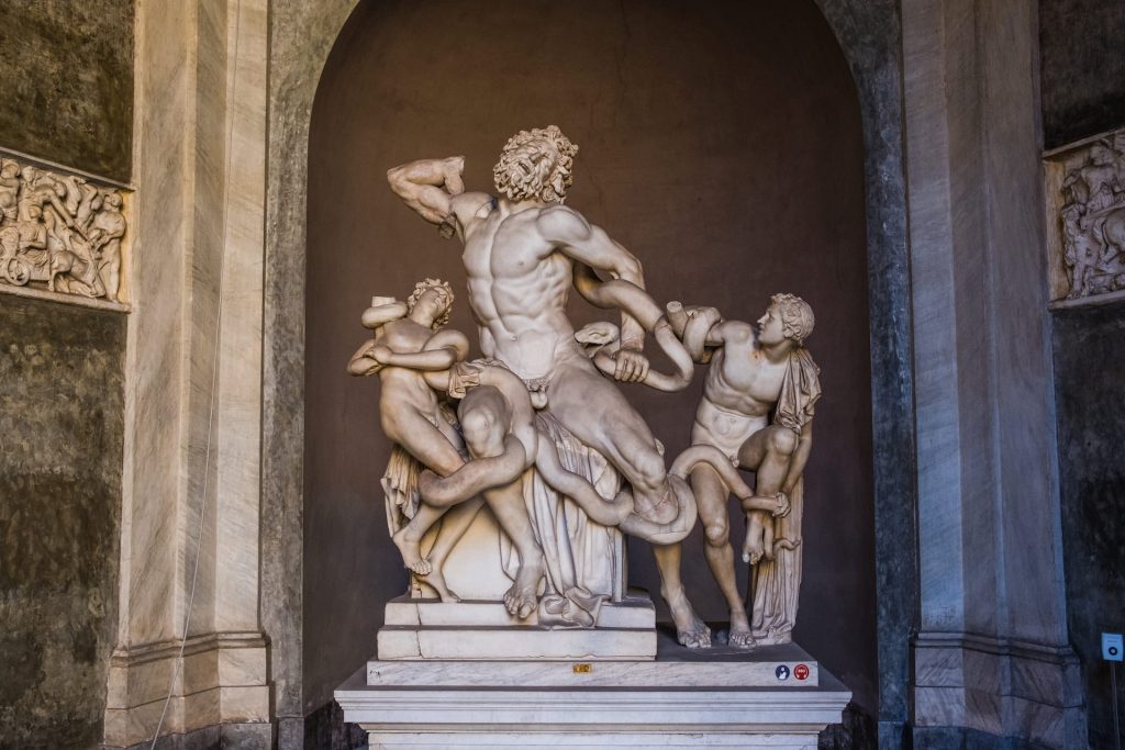 Statue of Ancient statue of Laocoon and his Sons in Vatican Museum