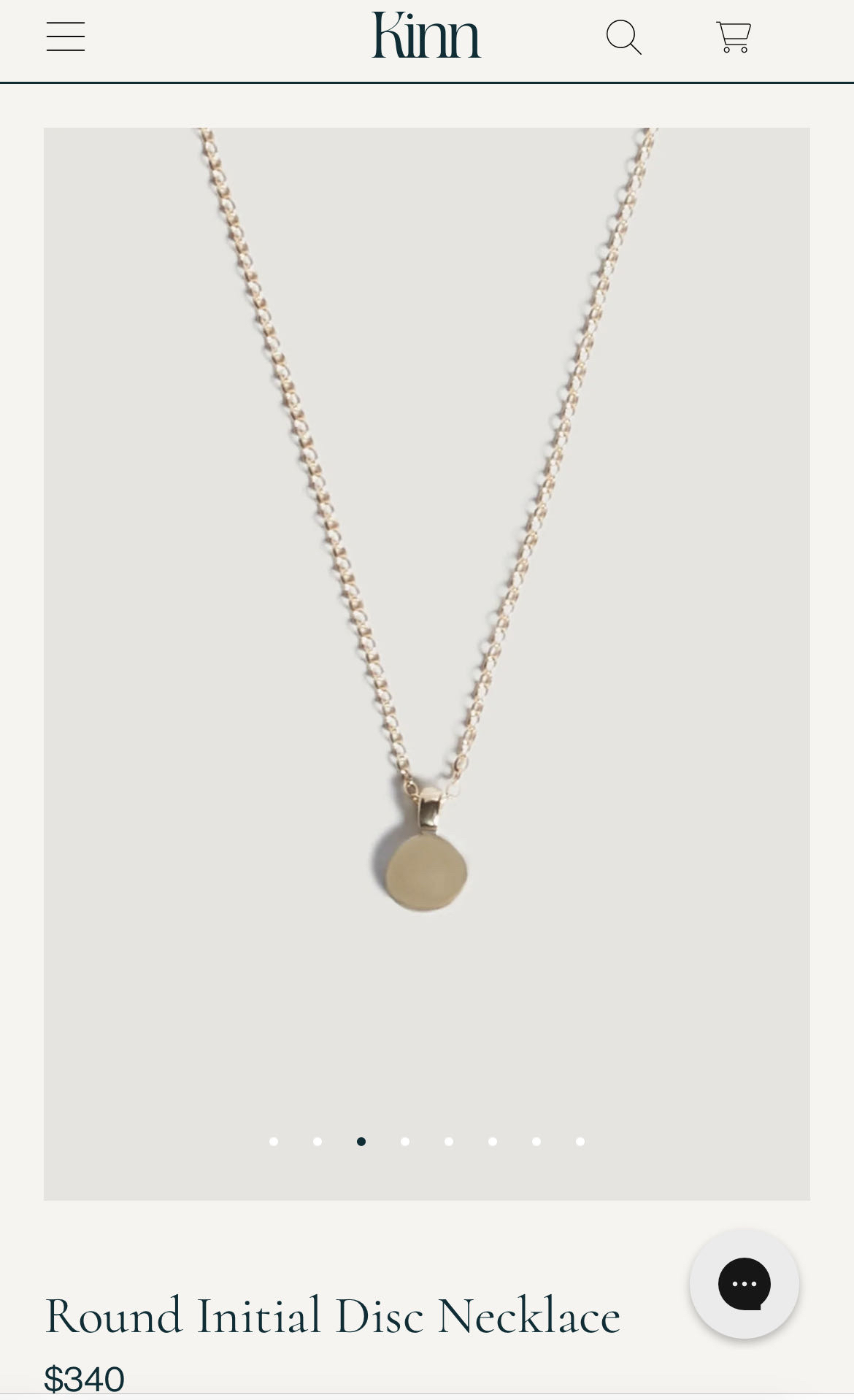Round Initial Disc Necklace
