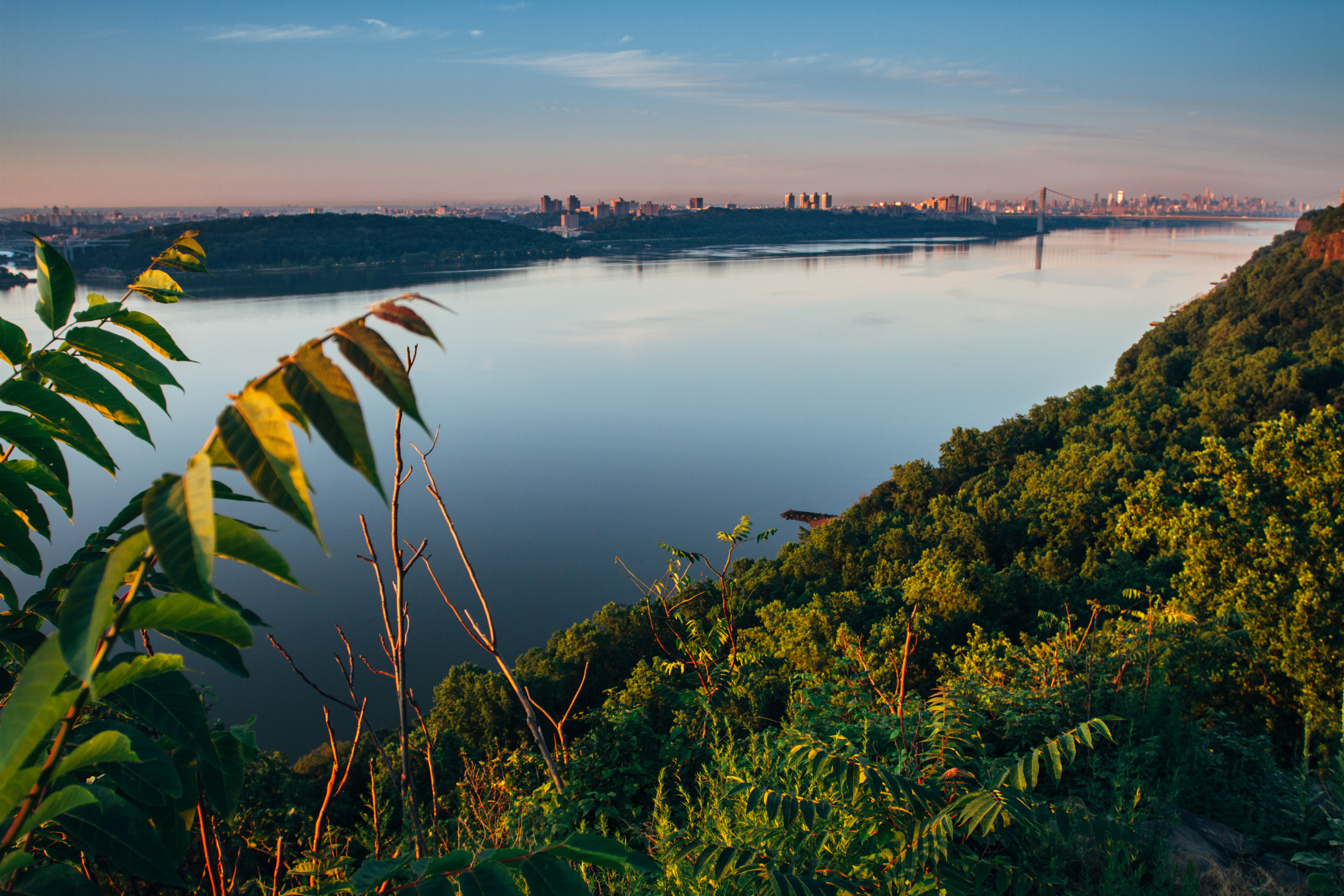 Hudson river at sunrise Hudson river at sunrise