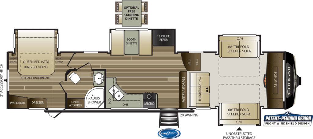 Floor Plan 5th Wheel Front Living Room