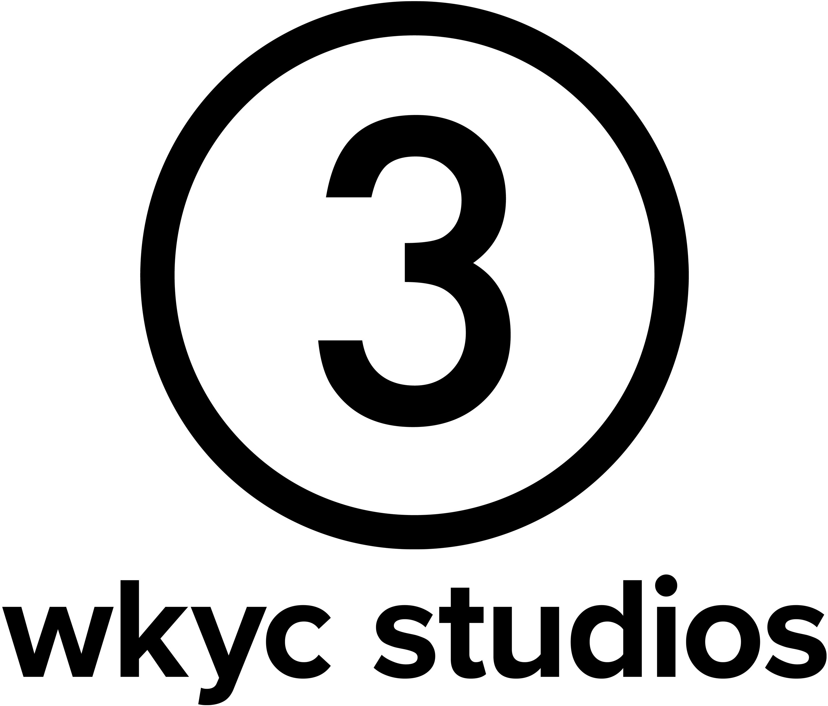 3 studios logo - Black