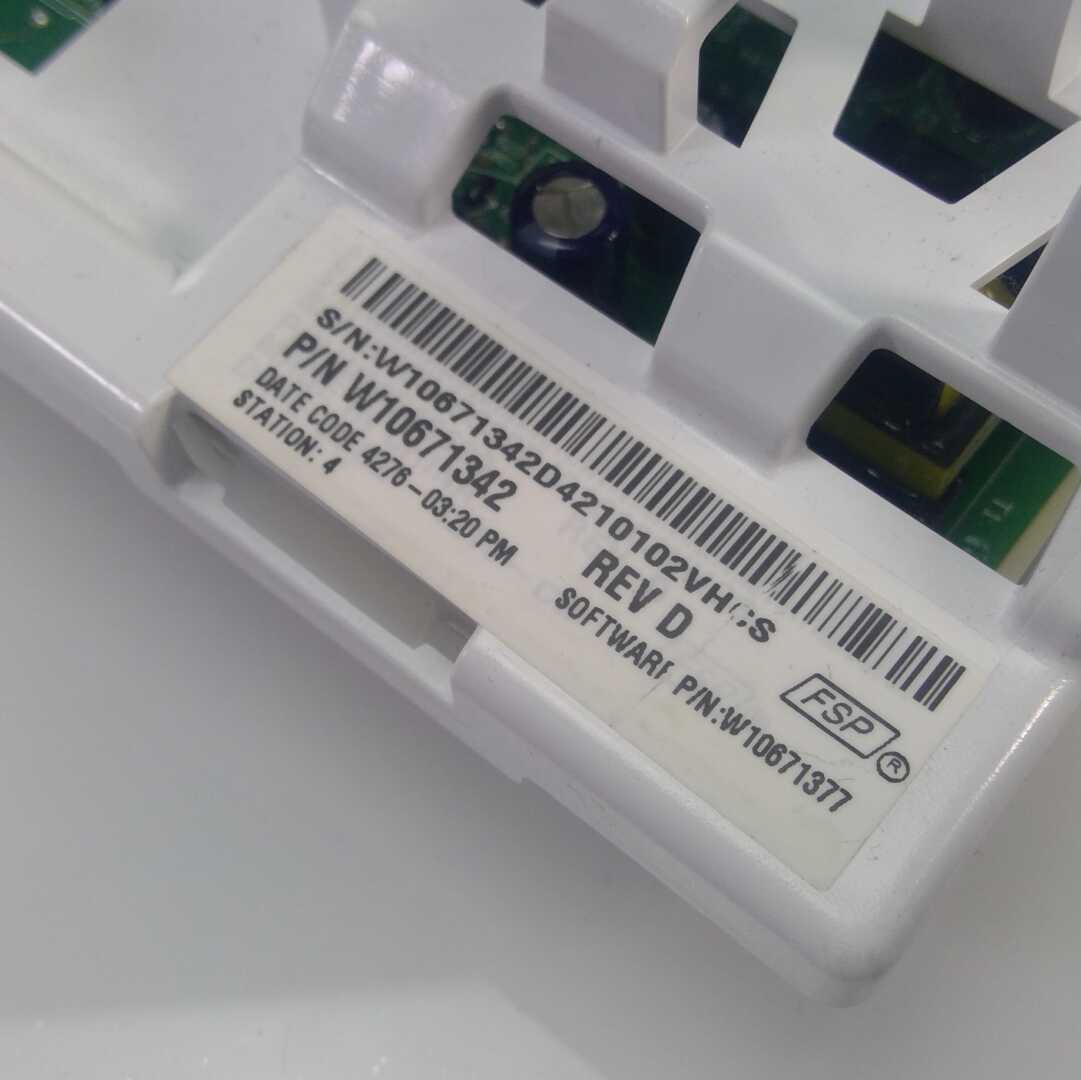 MAYTAG Washing Machine CONTROL BOARD (See Damage) W10671342 (Rev. D