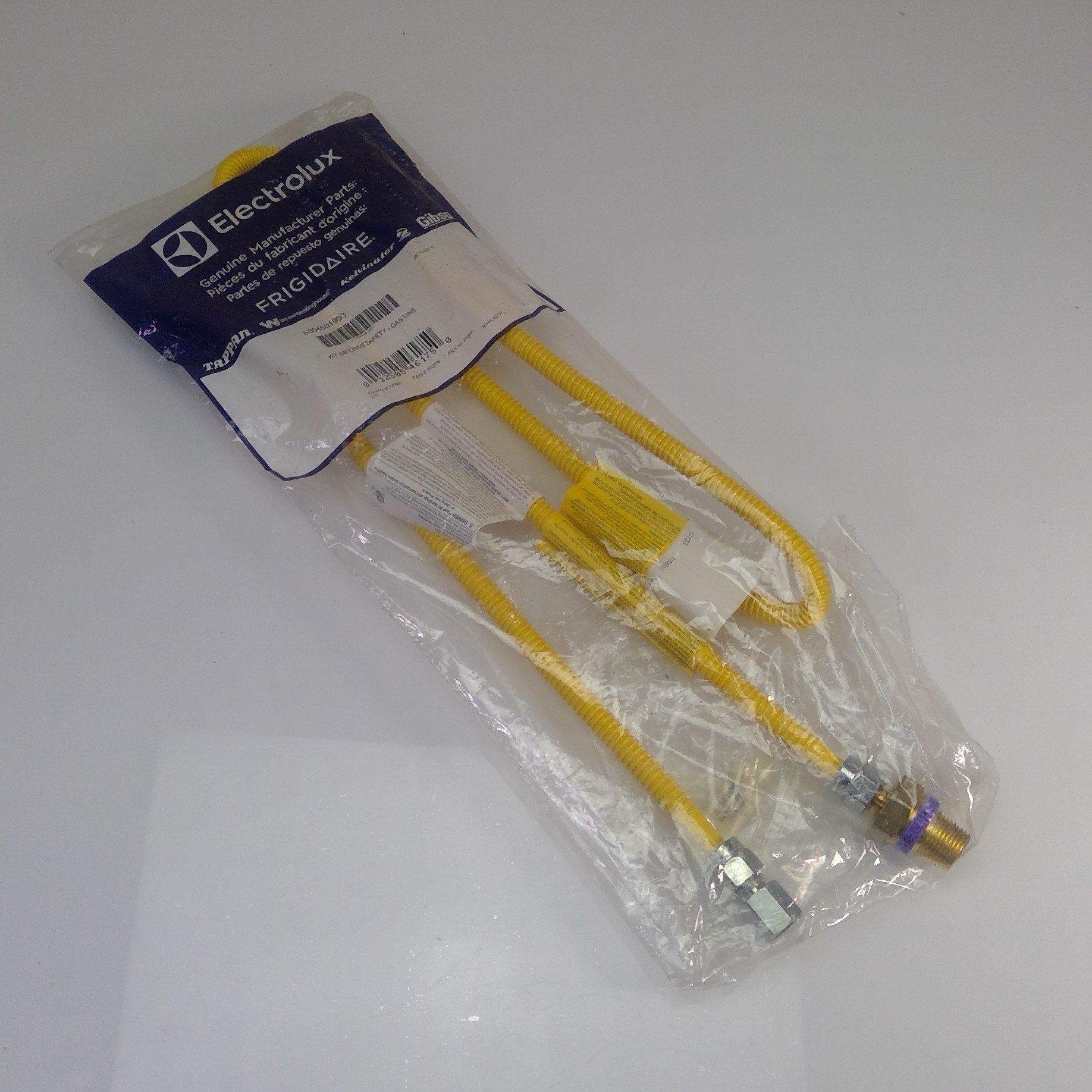 New 6 Foot 6' FRIGIDAIRE Gas Dryer Hookup SUPPLY LINE 3/8" OD