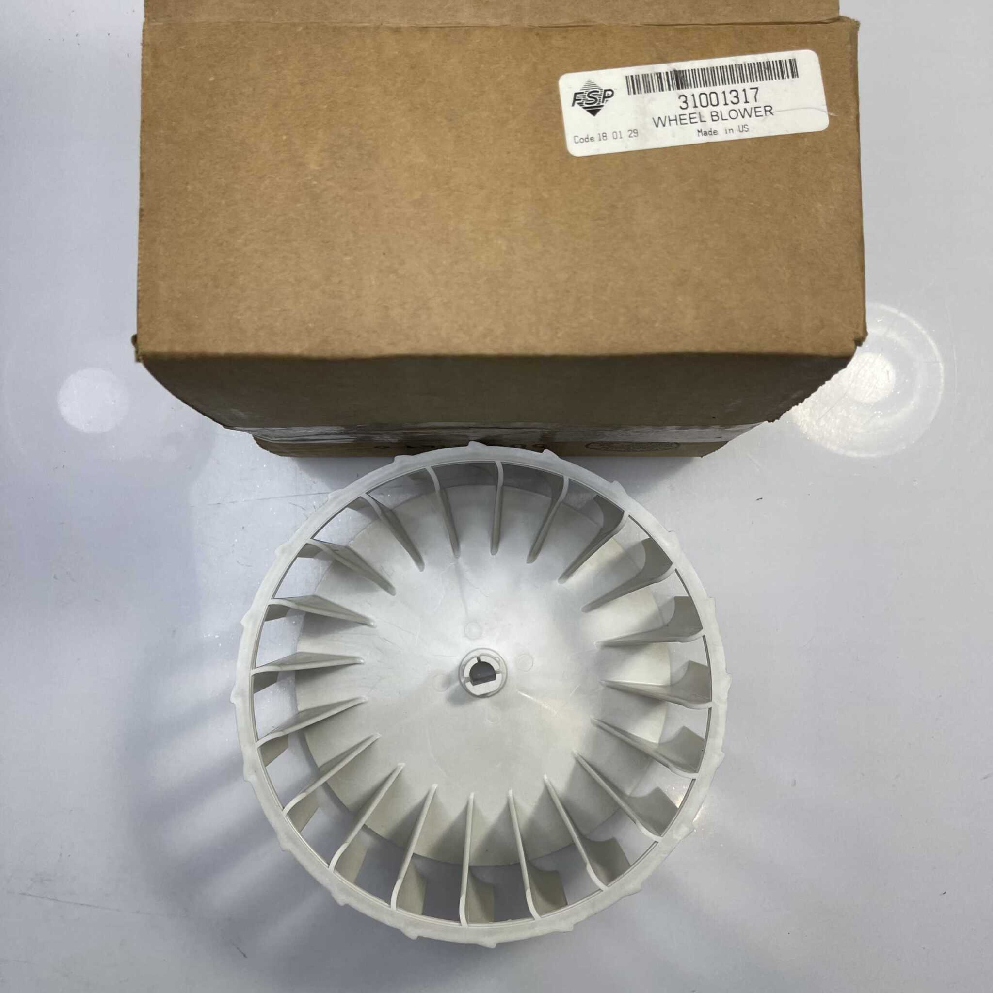 New Genuine OEM Whirlpool Maytag Dryer Blower Wheel 31001317 W11497304