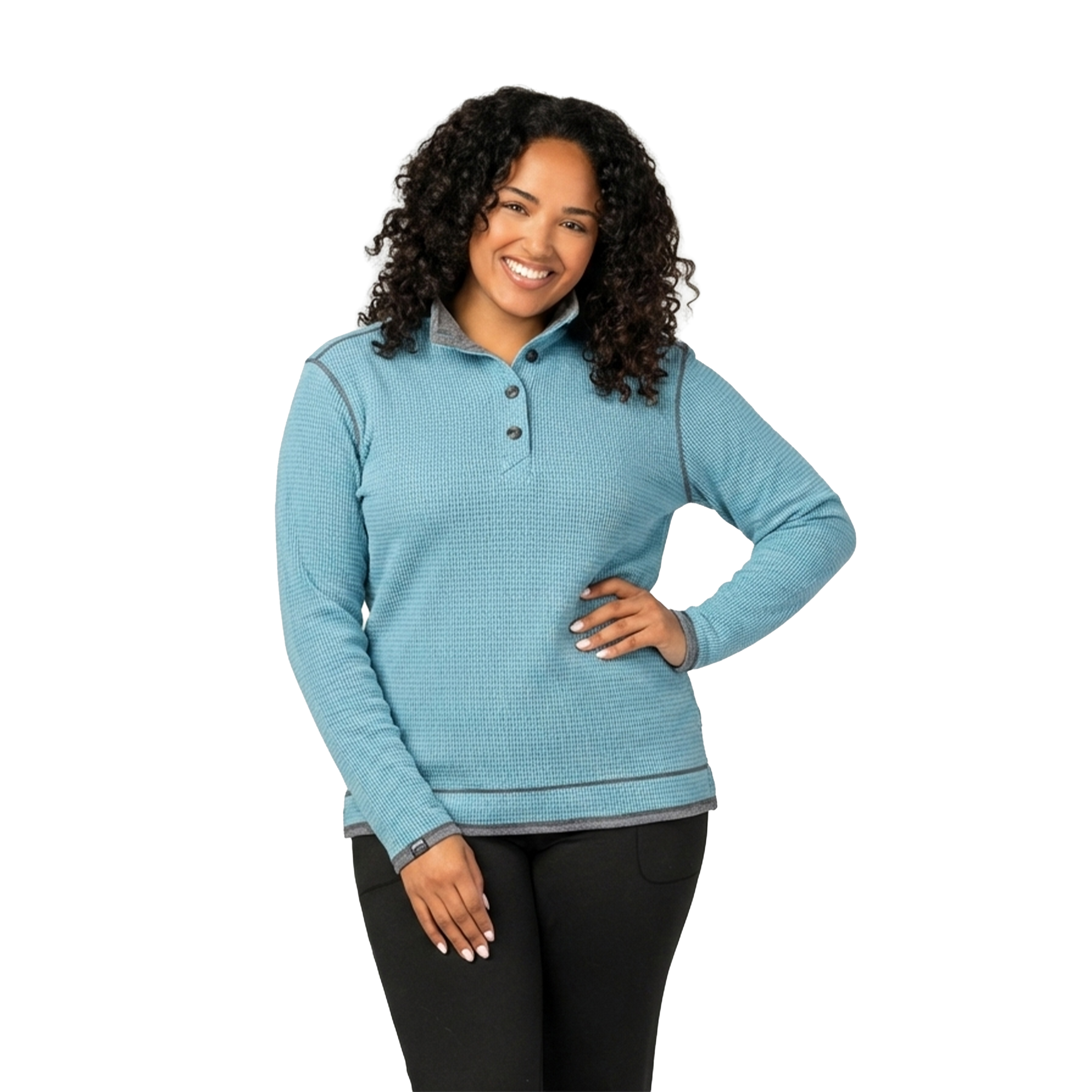 Storm Creek Women's Maverick Waffle Knit Button Up 9