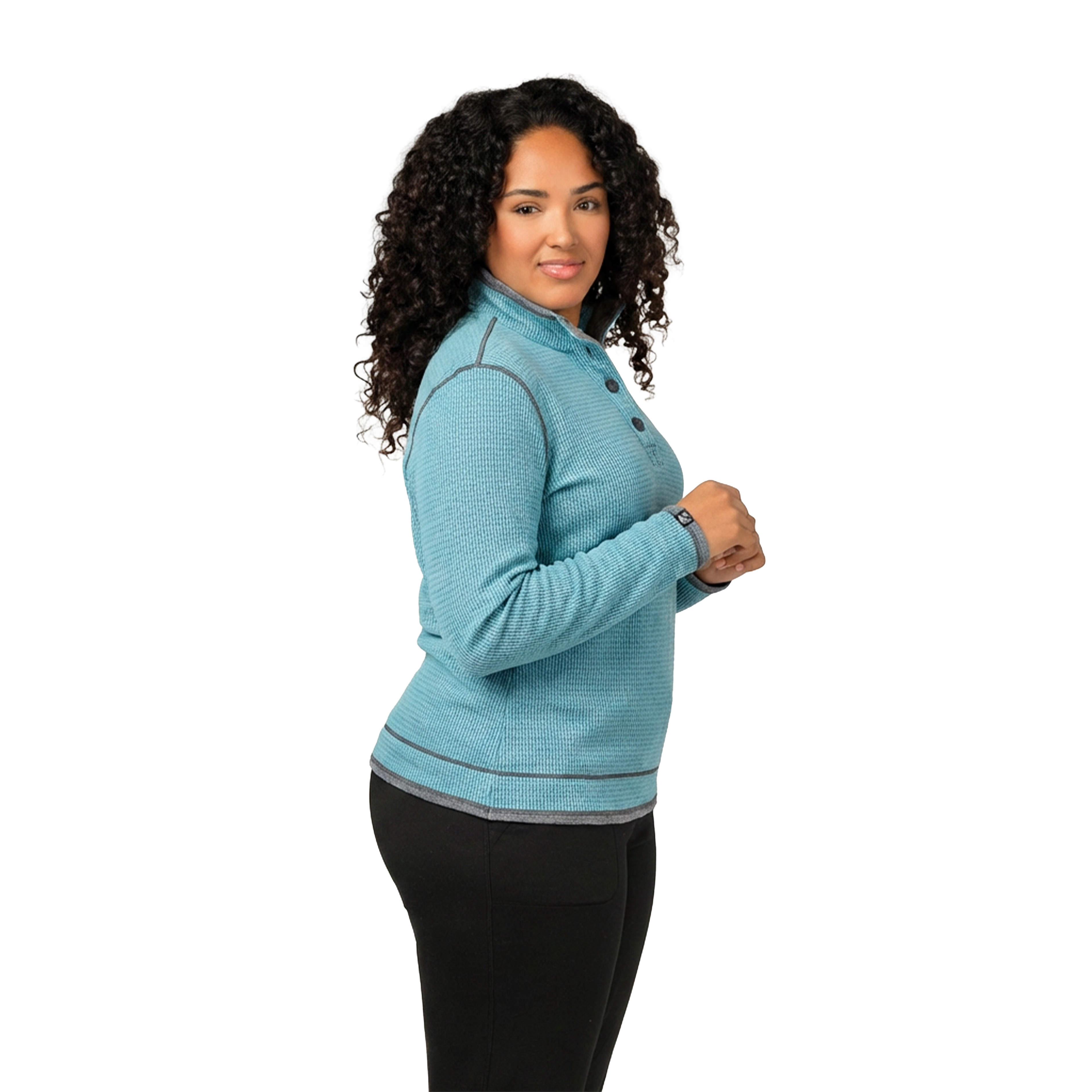 Storm Creek Women's Maverick Waffle Knit Button Up 12
