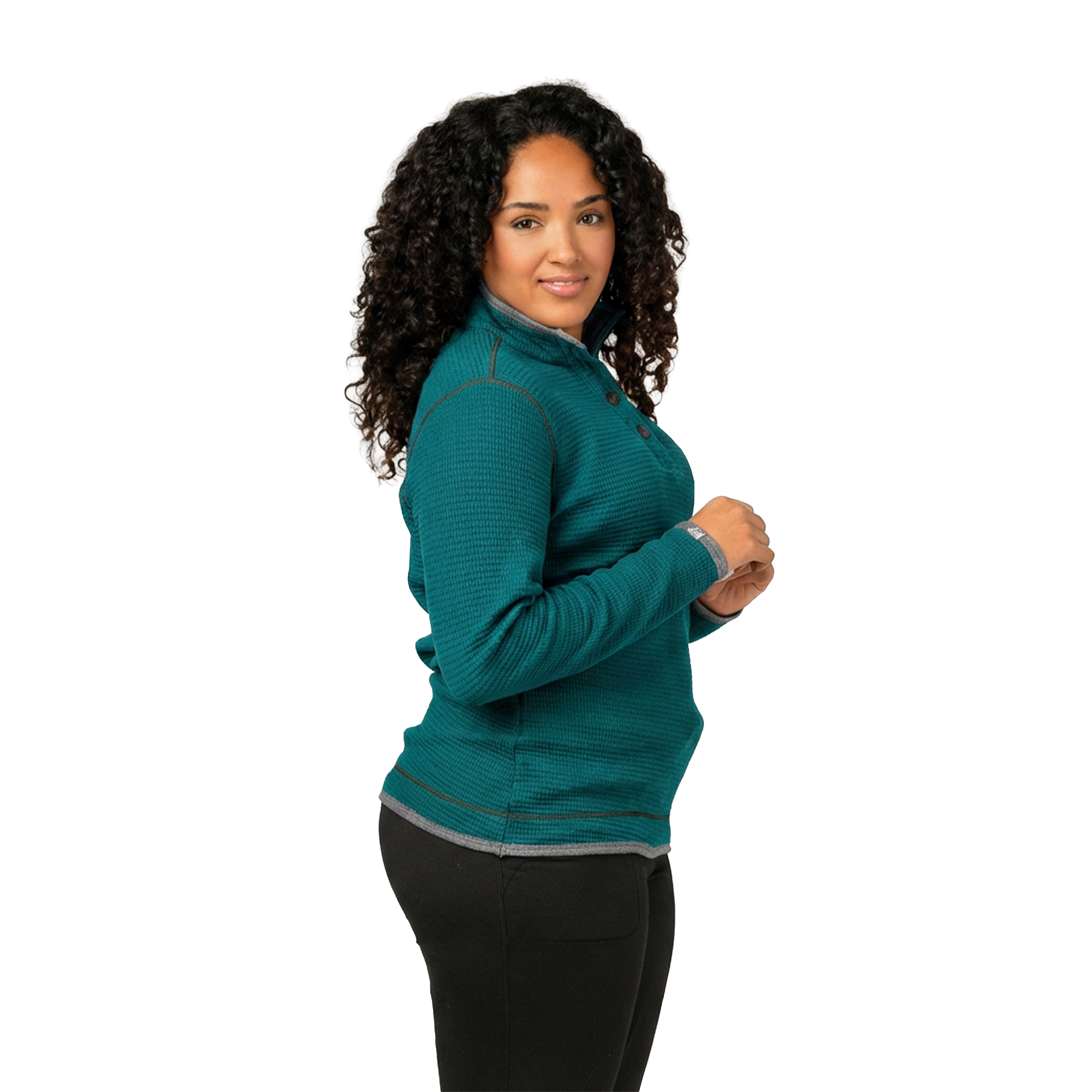 Storm Creek Women's Maverick Waffle Knit Button Up 19
