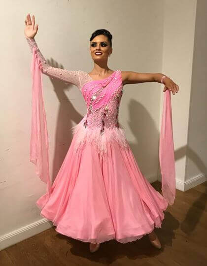 One Shoulder Ballroom Dress