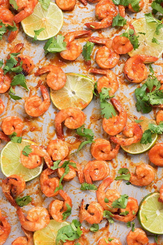 Sheet Pan Honey Lime Sriracha Shrimp - The Salty Marshmallow