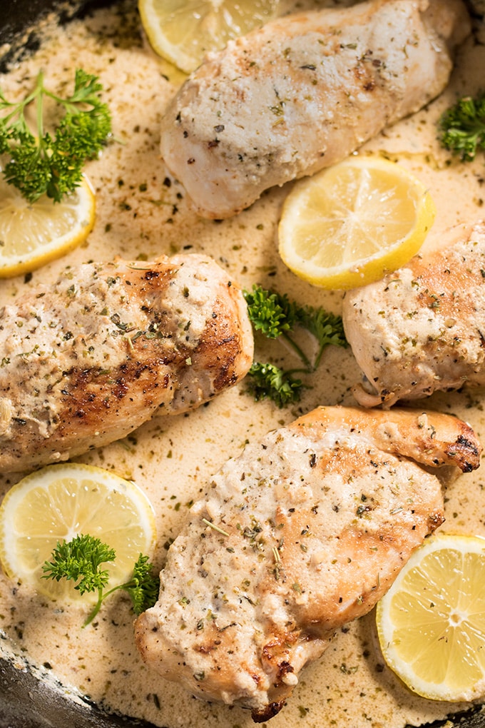 Creamy Lemon Garlic Chicken - The Salty Marshmallow