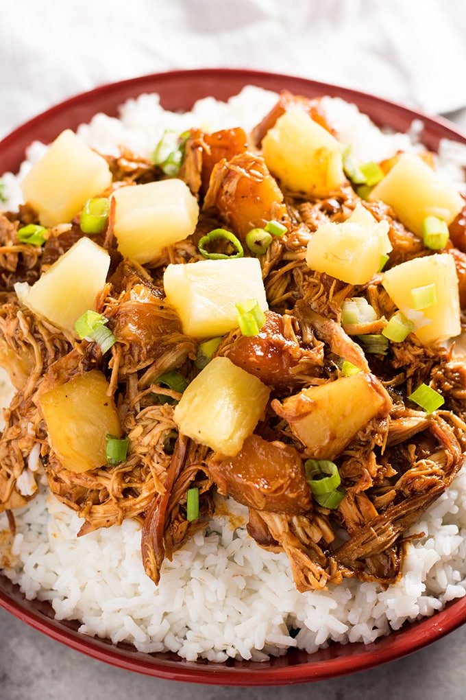 Crockpot Hawaiian BBQ Chicken - The Salty Marshmallow