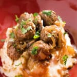 slow cooker meatballs and gravy