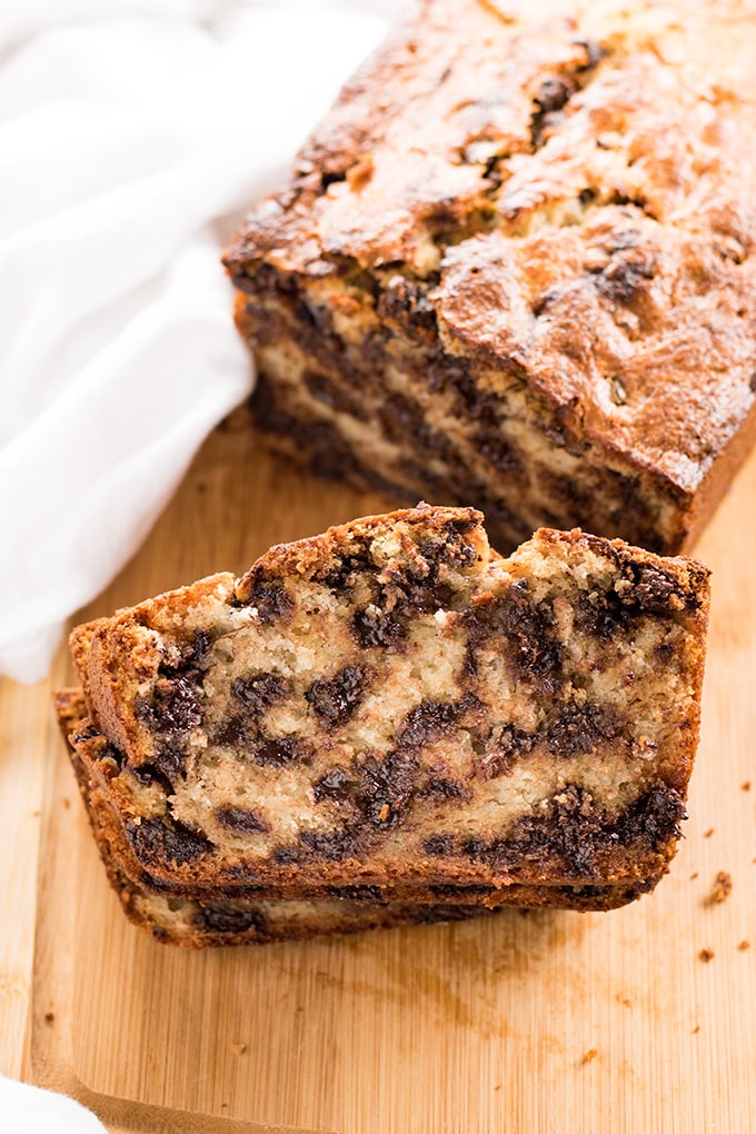 One Bowl Chocolate Chip Banana Bread - The Salty Marshmallow