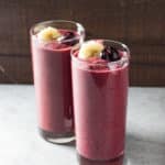 Cherry Smoothie blended with bananas, yogurt, and almond extract