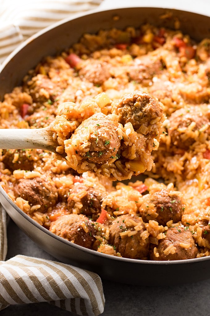 italian meatballs and rice