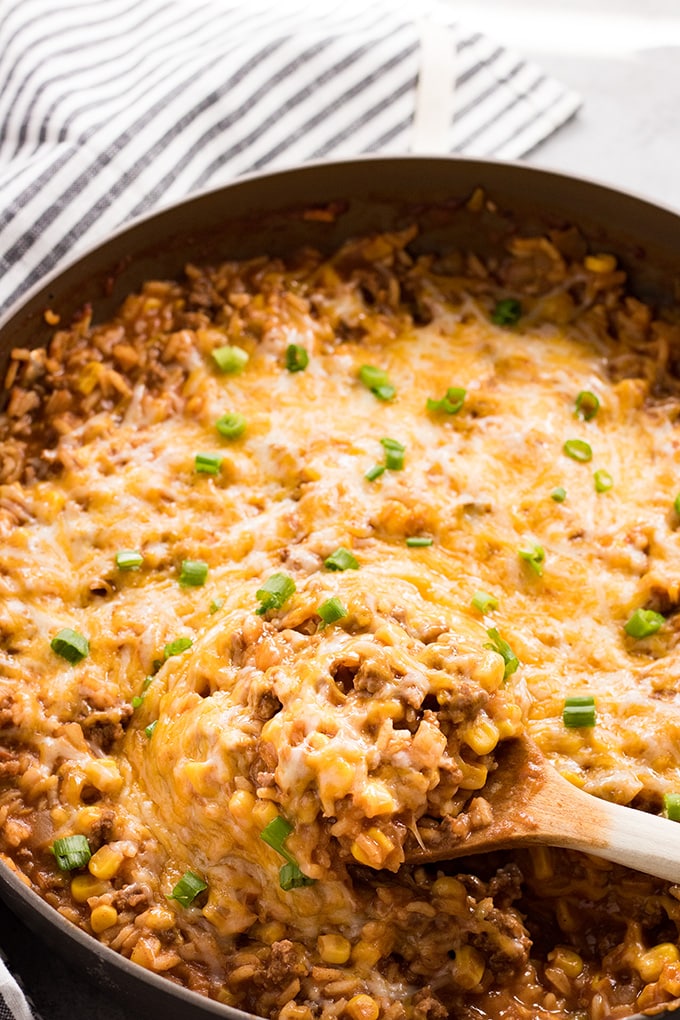 One Pot Mexican Rice Casserole - The Salty Marshmallow