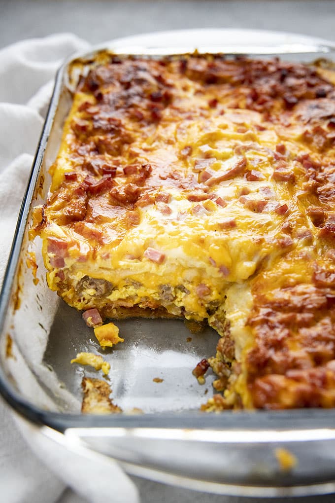 Stacked Tortilla Breakfast Casserole The Salty Marshmallow