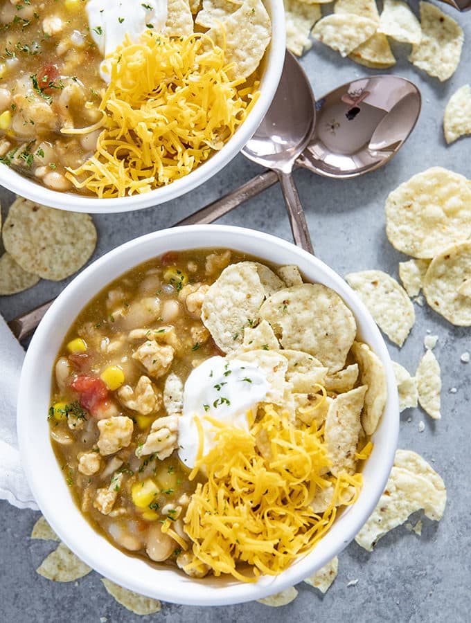 enchilada turkey soup with cheese and sour cream
