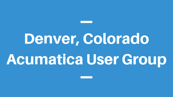 Acumatica User Group in Denver, Colorado