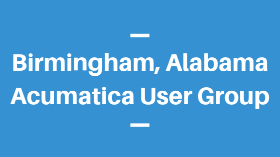 Acumatica User Group in Birmingham, Alabama