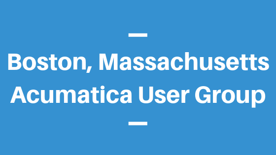 Acumatica User Group in Boston, Massachusetts