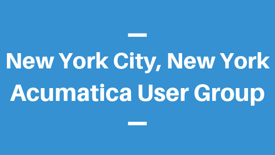 Acumatica User Group in New York City, New York