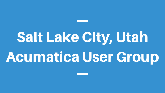 Acumatica User Group in Salt Lake City, Utah