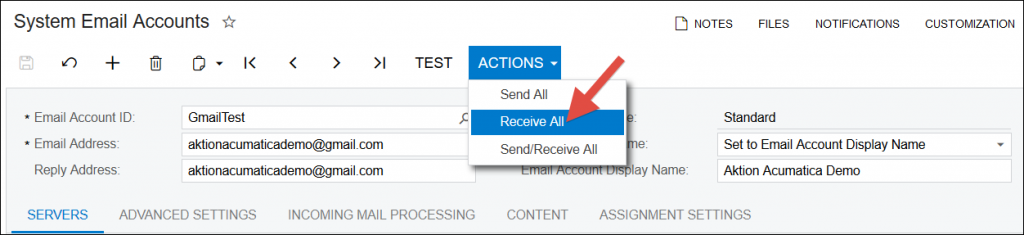 Using Gmail With Acumatica