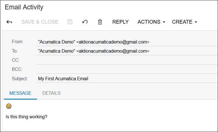Using Gmail With Acumatica