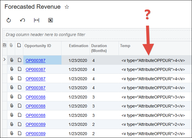 Forecasting Future Acumatica Project Revenue in Monthly Buckets