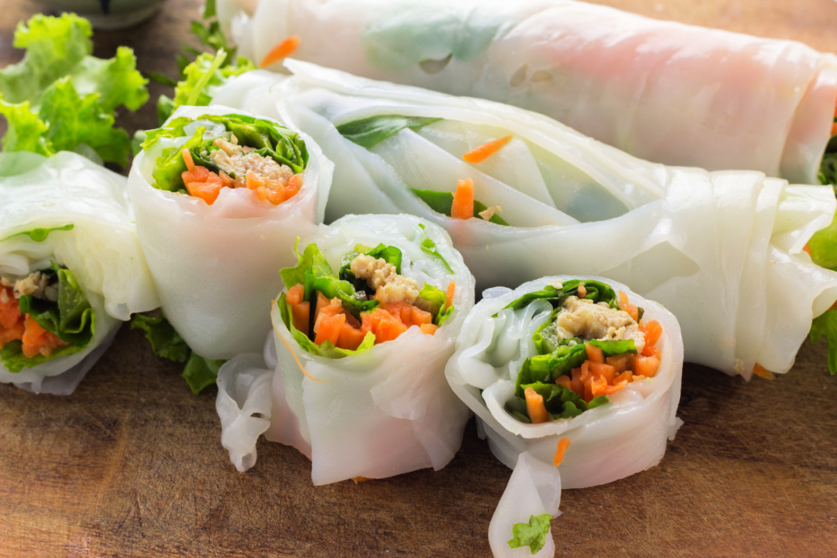 Spring Rools With Rice Wrappers Sticky Fingers Cooking