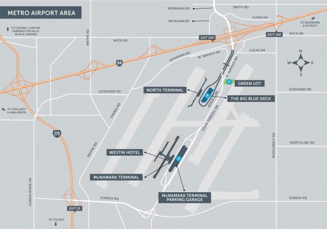 city central parking detroit metro airport