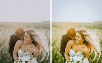 15 Best Wedding Lightroom Preset Options wedding photos before and after with desktop lightroom preset