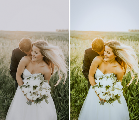 15 Best Wedding Lightroom Preset Options wedding photos before and after with desktop lightroom preset