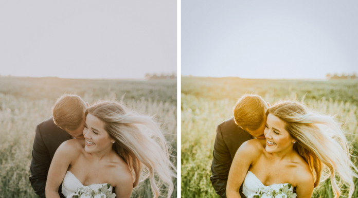 15 Best Wedding Lightroom Preset Options wedding photos before and after with desktop lightroom preset