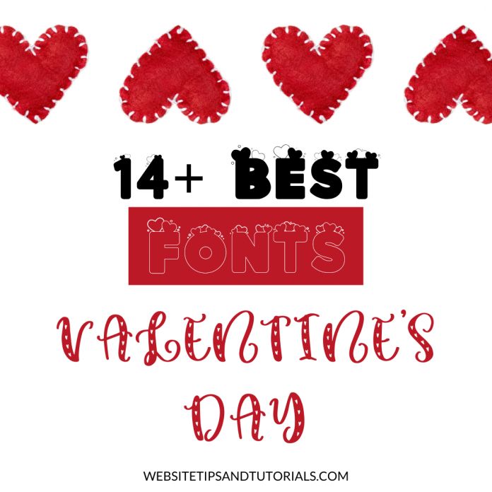 best Valentine's Day fonts for bloggers, social media managers, influencers